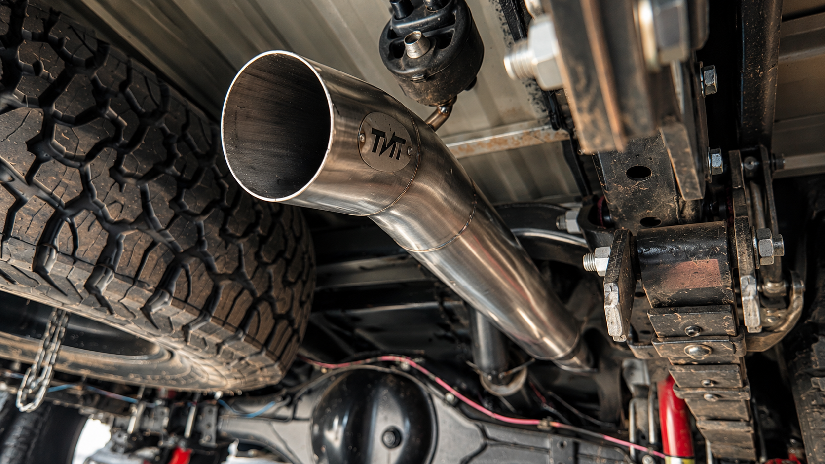 Performance exhaust system detail